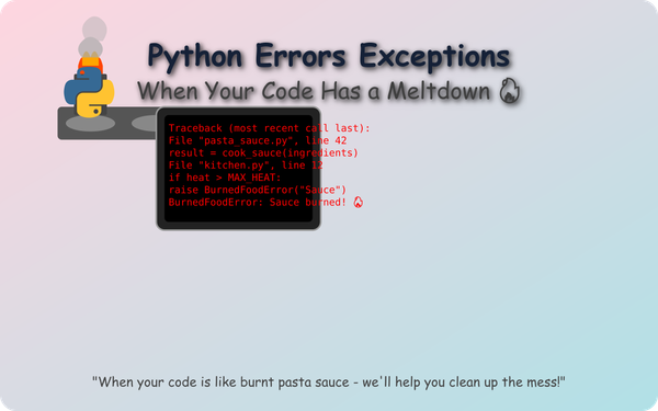 Python: Errors & Exceptions - When Your Code Has a Meltdown